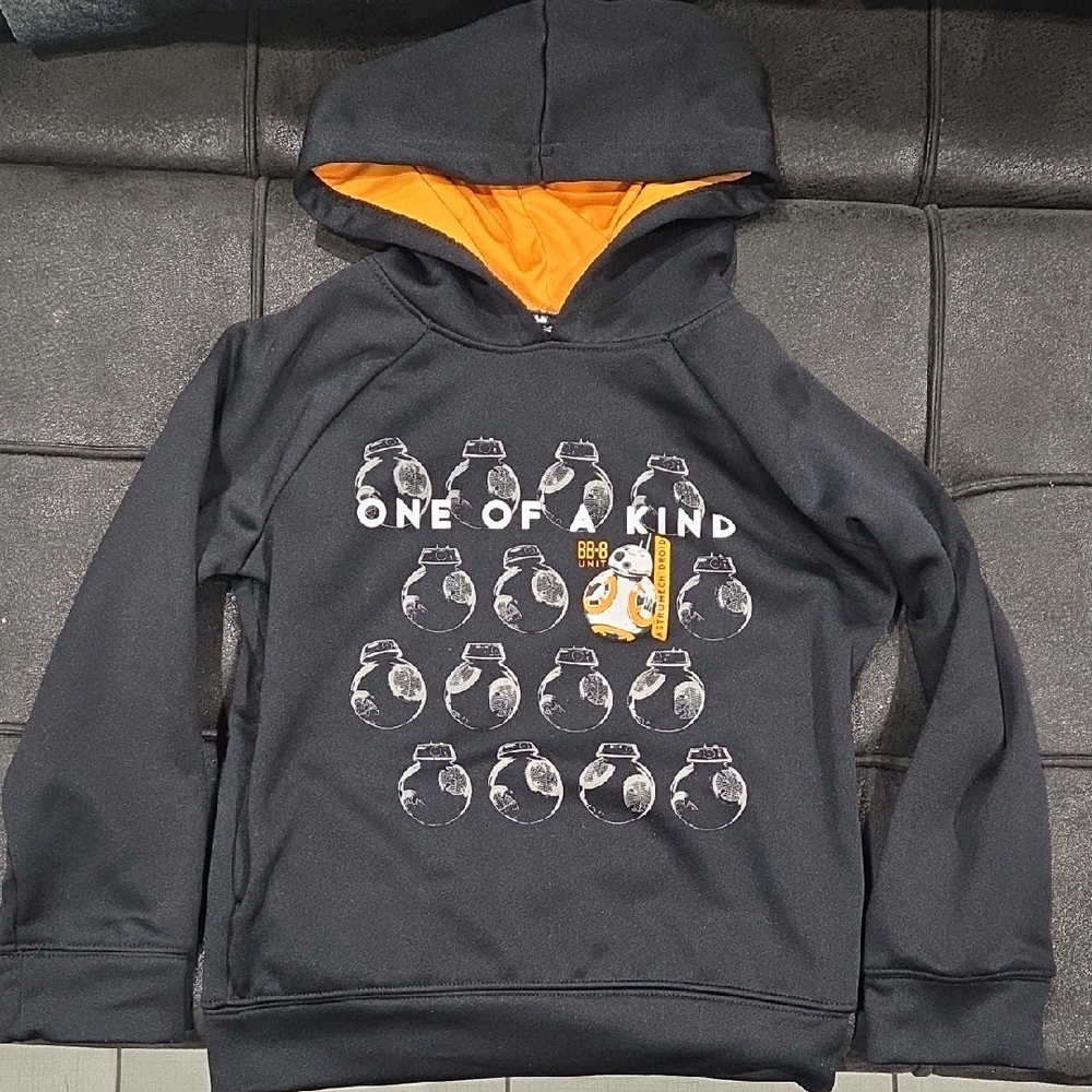 Star Wars Black Hoodie with Orange Accents Size 5